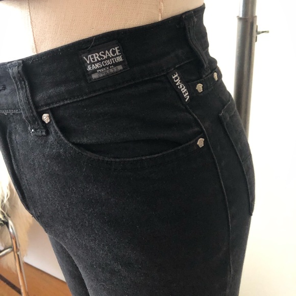 VERSACE slim fit flared jeans sz 24 - Picture 5 of 11